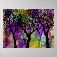 Layers of Trees on Mica Background