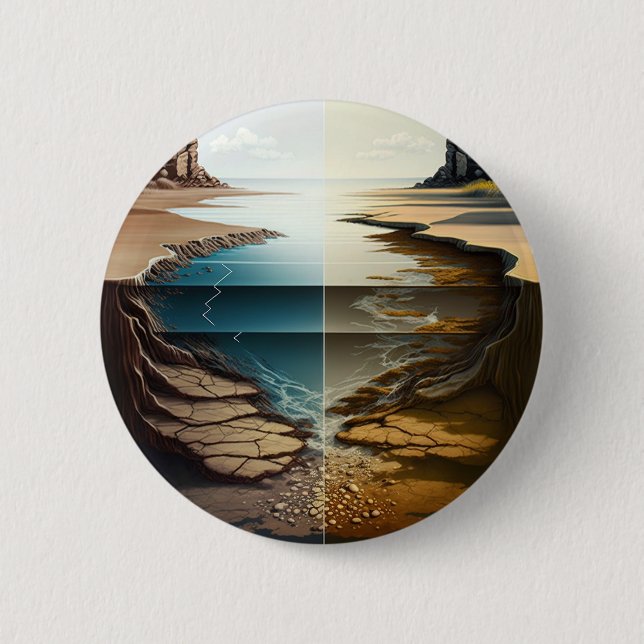 Layers Unveiled 2 Inch Round Button (Front)