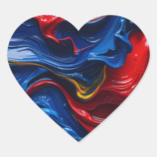 Layers Upon Layers Of Paint Heart Sticker