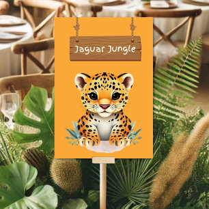layful Jungle Safari Jaguar Table Sign Table Number