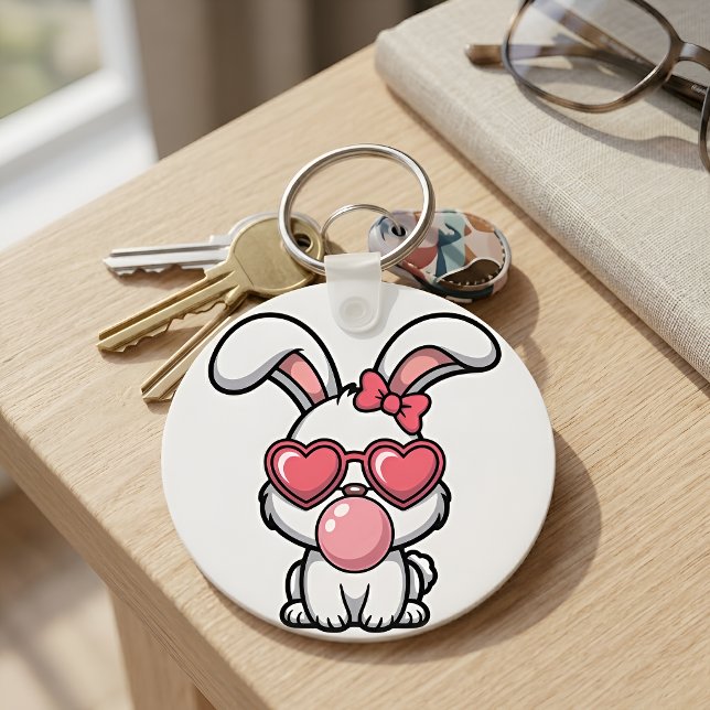 layful Kawaii Rabbit with Bubblegum Bubble Keychain (Creator Uploaded)
