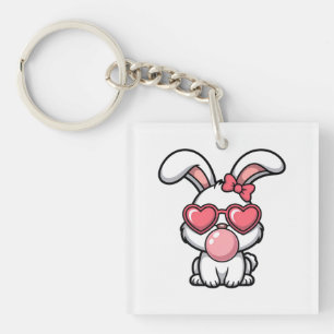 layful Kawaii Rabbit with Bubblegum Bubble Keychain