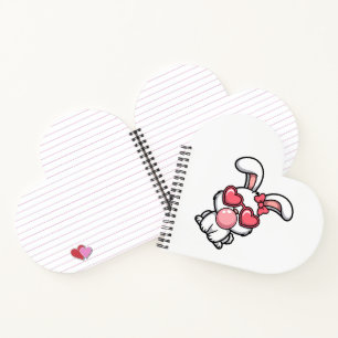 layful Kawaii Rabbit with Bubblegum Bubble Notebook