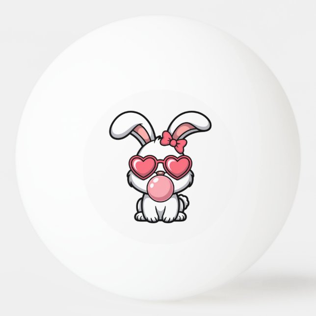 layful Kawaii Rabbit with Bubblegum Bubble Ping Pong Ball (Front)