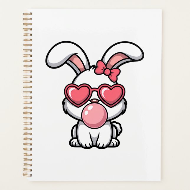 layful Kawaii Rabbit with Bubblegum Bubble Planner (Front)