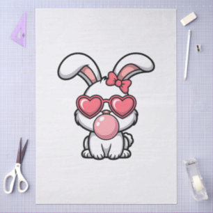 layful Kawaii Rabbit with Bubblegum Bubble Tissue Paper