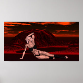 laying poster