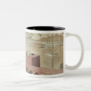 Laying the Foundations for the Eiffel Tower Two-Tone Coffee Mug