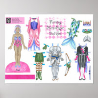 Layla Fantasy Hero Paper Doll - Play or Display