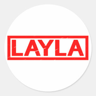 Layla Stamp Classic Round Sticker