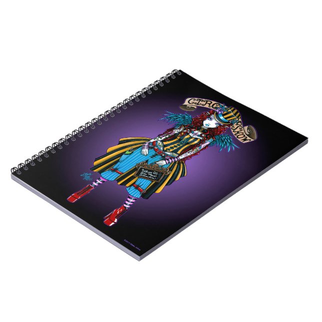 "Layla" Steampunk Circus Tattoo Sideshow Notebook (Left Side)