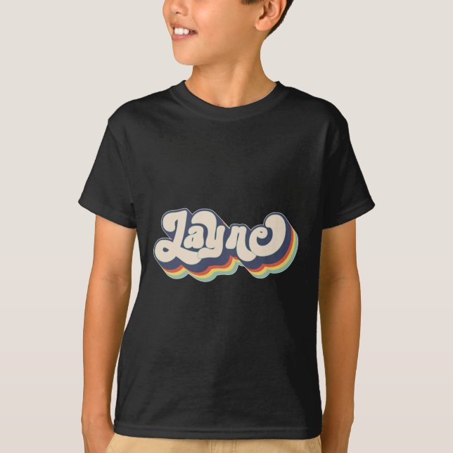 Layne Name Personalized Surname First Name Layne  T-Shirt (Front)