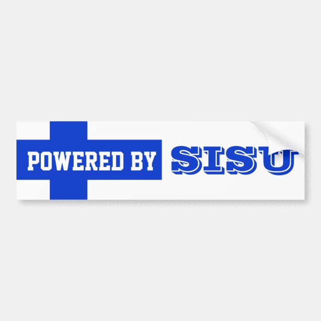 LaYooper Powered By Sisu Bumper Sticker Finn Flag (Front)