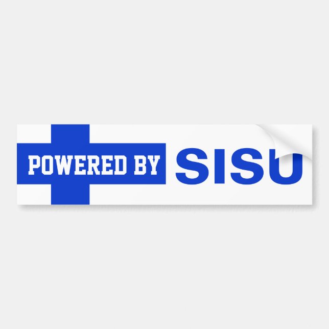 LaYooper Powered By Sisu Bumper Sticker Finn Flag (Front)