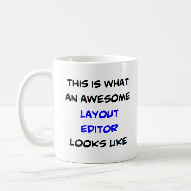 layout editor, awesome coffee mug (Left)