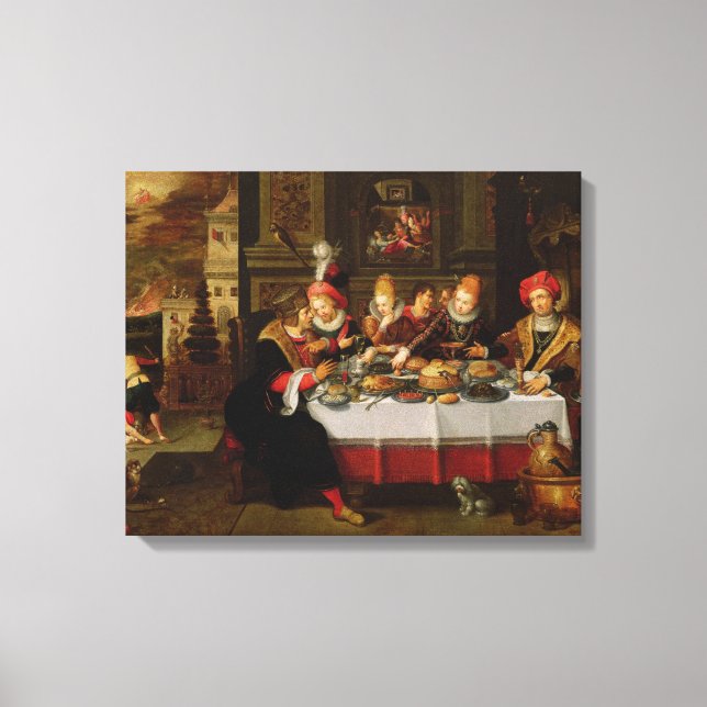 Lazarus and the Rich Man's Table Canvas Print (Front)