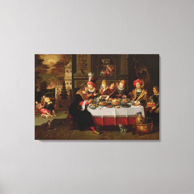 Lazarus and the Rich Man's Table Canvas Print (Front)