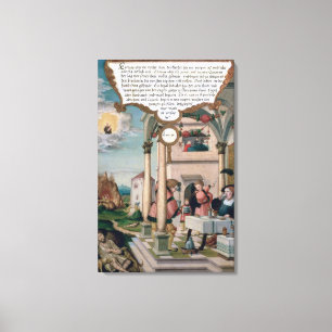 Lazarus and the Rich Man's Table Canvas Print