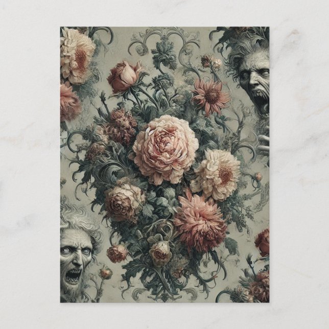 🩸 Lazarus Weeps – Gothic Victorian Holiday Postcard (Front)