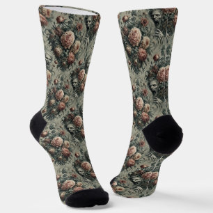🩸 Lazarus Weeps – Gothic Victorian Tapestry Socks