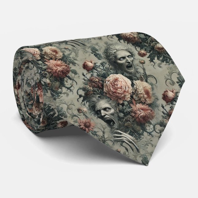 🩸 Lazarus Weeps – Gothic Victorian Tie (Rolled)
