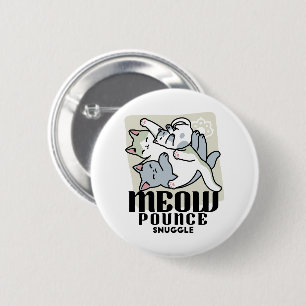 Laze Furr Days - Cute Lazy Cats Design 2 Inch Round Button