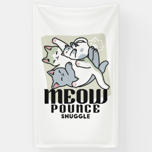 Laze Furr Days - Cute Lazy Cats Design Banner