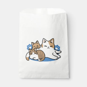 Laze Furr Days - Cute Lazy Cats Design Favour Bag