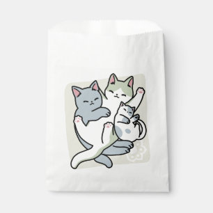 Laze Furr Days - Cute Lazy Cats Design Favour Bag