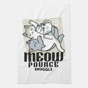 Laze Furr Days - Cute Lazy Cats Design Kitchen Towel