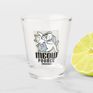 Laze Furr Days - Cute Lazy Cats Design Shot Glass