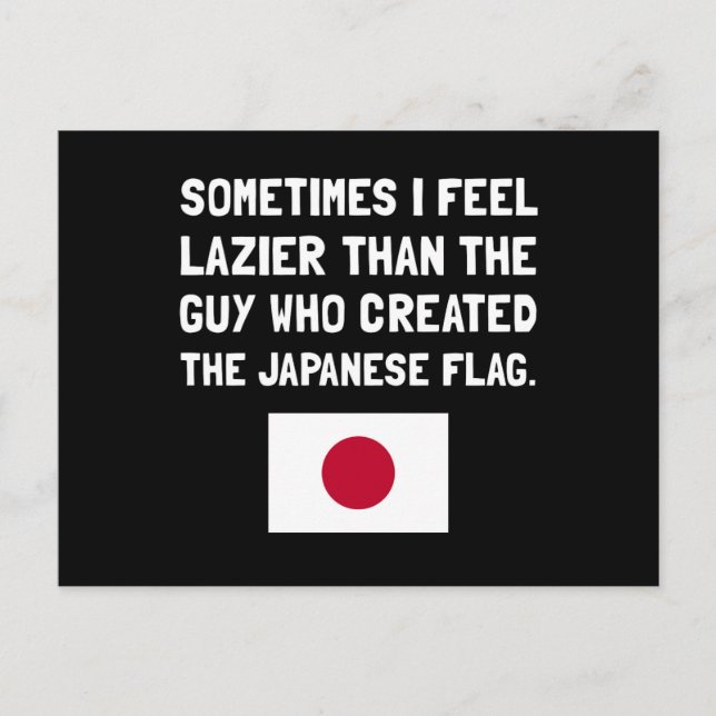 Lazier Japanese Flag Postcard (Front)