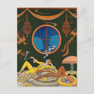 Laziness by George Barbier Postcard