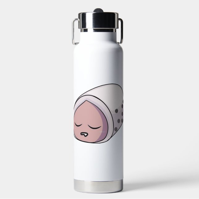Lazy apeach water bottle (Front)