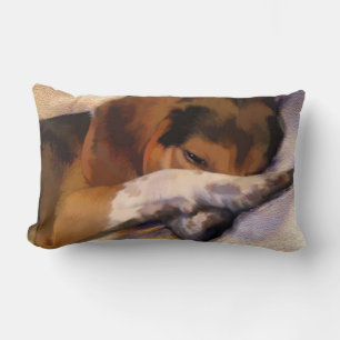 Lazy Beagle Throw Pillow