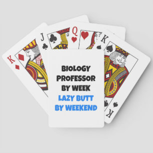 Lazy Biology Professor Joke Playing Cards
