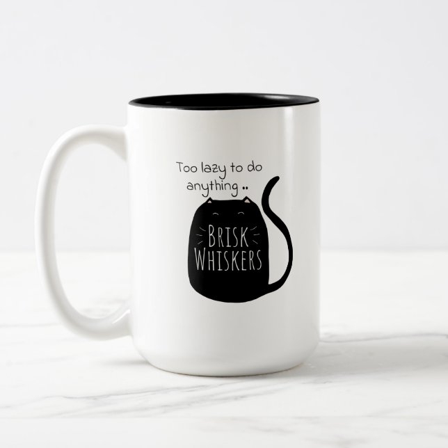 Lazy black cat Mug (Gauche)