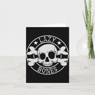Lazy Bones Skeleton Halloween Costume Horror Card