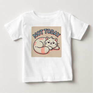 Lazy Cartoon Cat Baby T-Shirt