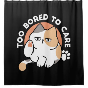 Lazy Cat Attitude – Too Bored to Care Funny Quote