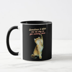Lazy Cat Lover Funny Cute Cat Mug