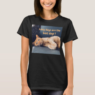 Lazy cat lying on the sofa T-Shirt