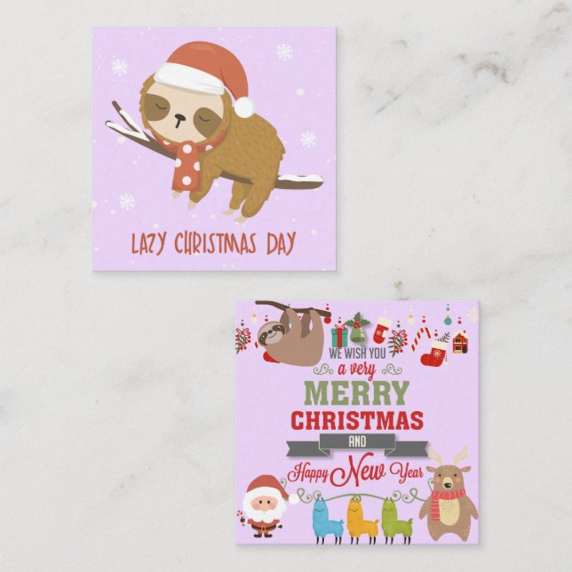 Lazy Christmas Day Card (Front/Back)