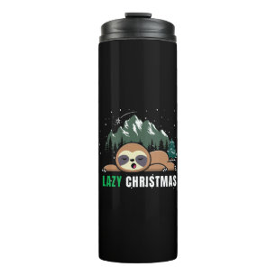 Lazy Christmas Sloth Funny Thermal Tumbler
