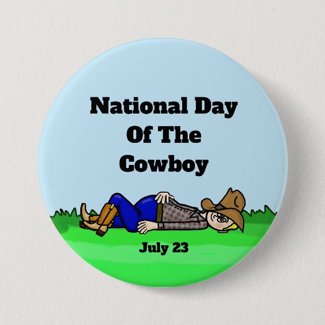 Lazy Cowboy Button (Front)