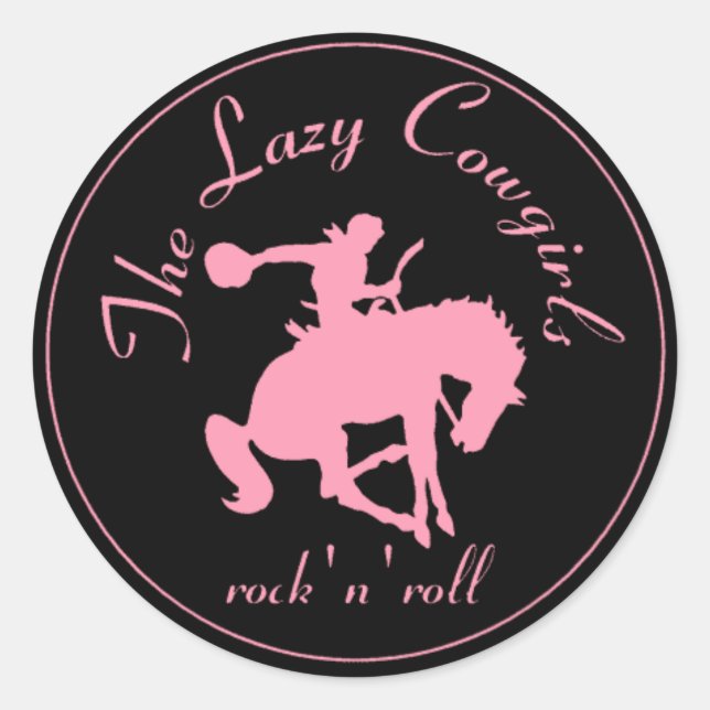 Lazy Cowgirls sticker - large (Front)
