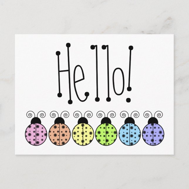 Lazy Daisy Ladybug Postcard (Front)