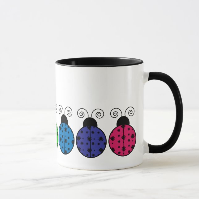 Lazy Daisy Ladybugs Mug (Right)