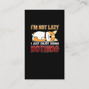 Lazy Dog Lover Doing Nothing Relaxing Animal Love Business Card
