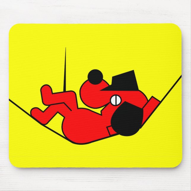 Lazy Dog - red Mouse Pad (Front)